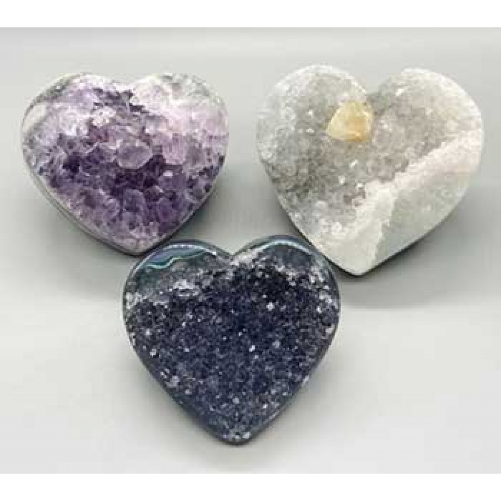 Amethyst Druse Heart: Unique Energies (2-4