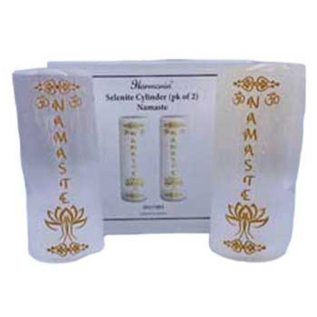 Namaste Selenite Harmonizer Set (Set of 2)