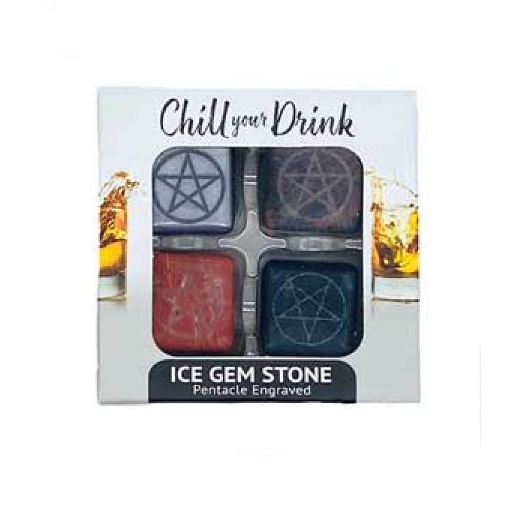 Pentagram Ice Gemstone Cubes - Set of 4