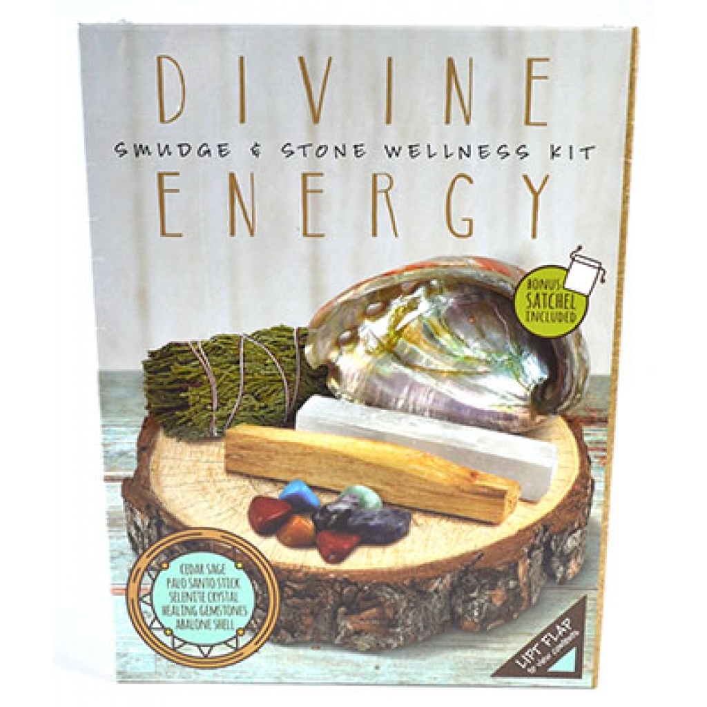 Divine Energy Smudge and Stone Wellness Kit