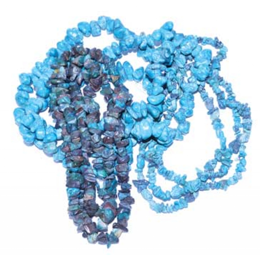 Turquoise Color Chip Necklace - 32