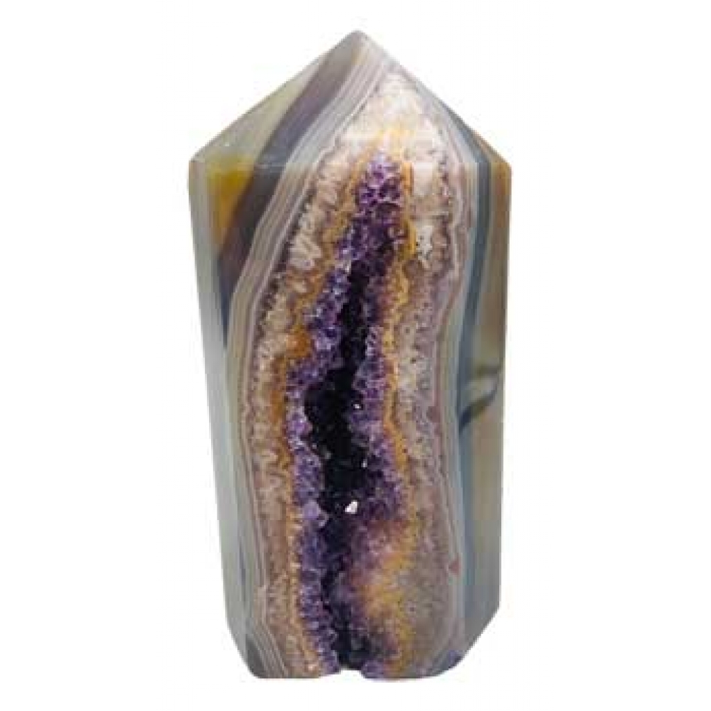 2.6 lb Amethyst Obelisk with Druse - Unique Crystal Display