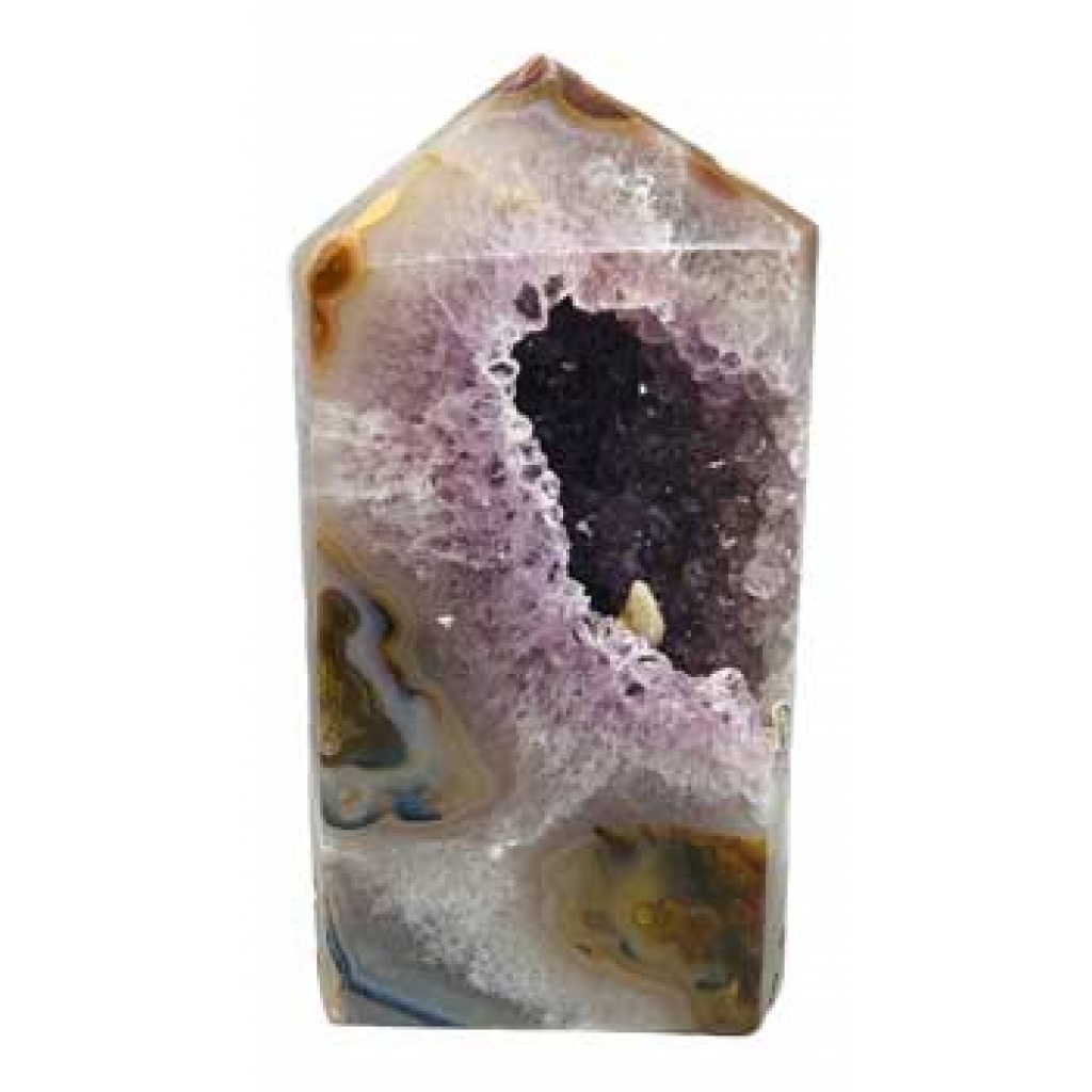 3.2lb Amethyst Obelisk with Druse on Front