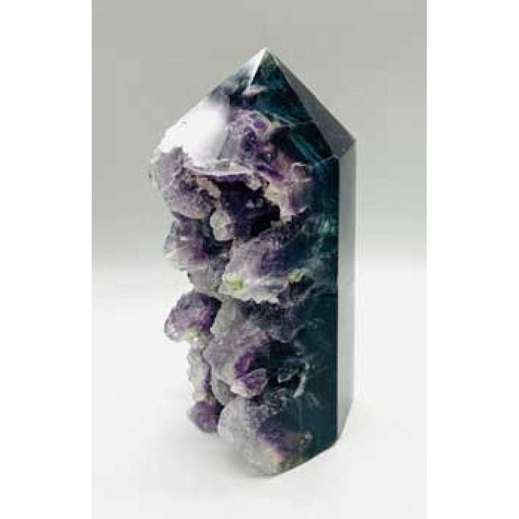 5.2 lb Natural Fluorite One-Sided Obelisk