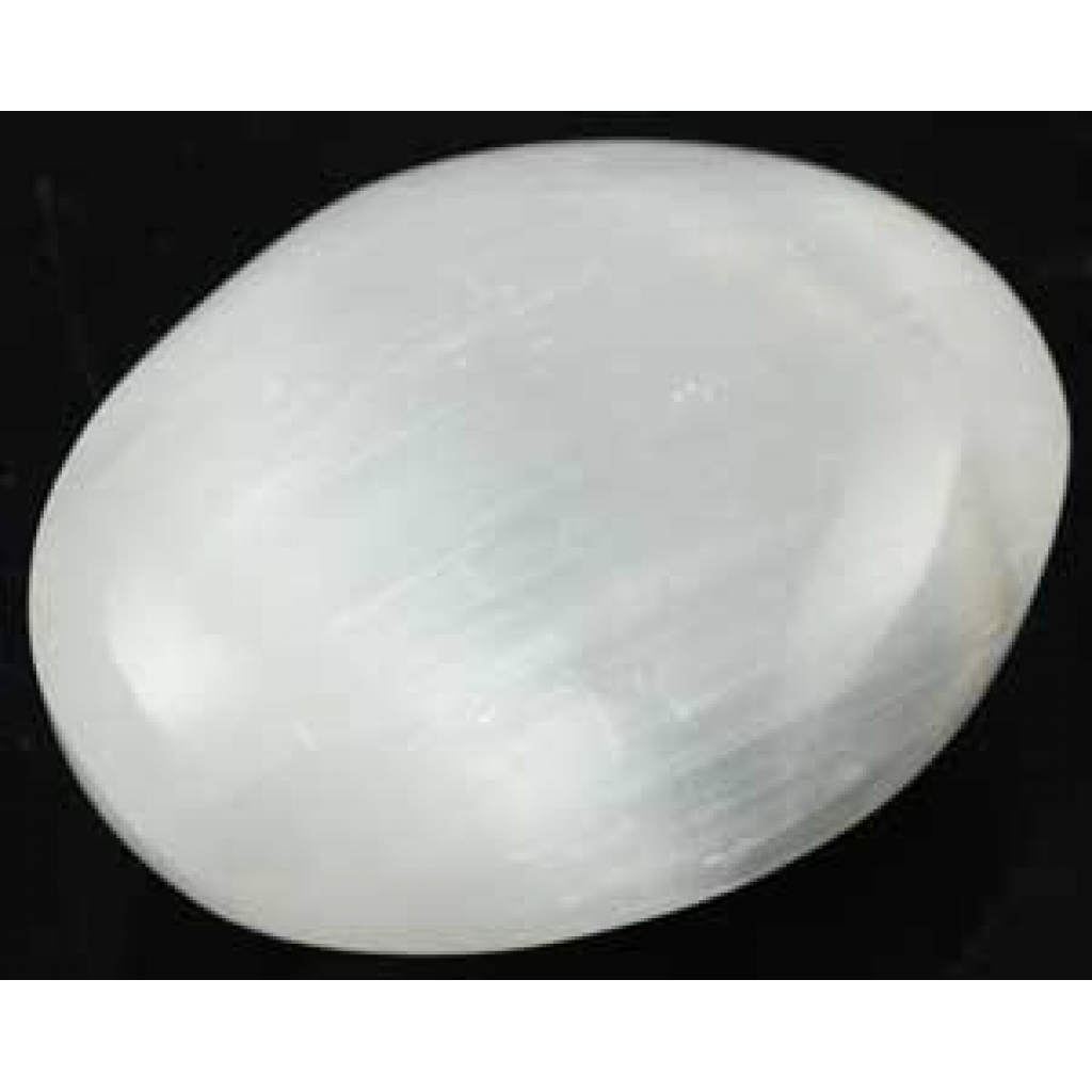 White Selenite Oval - 2