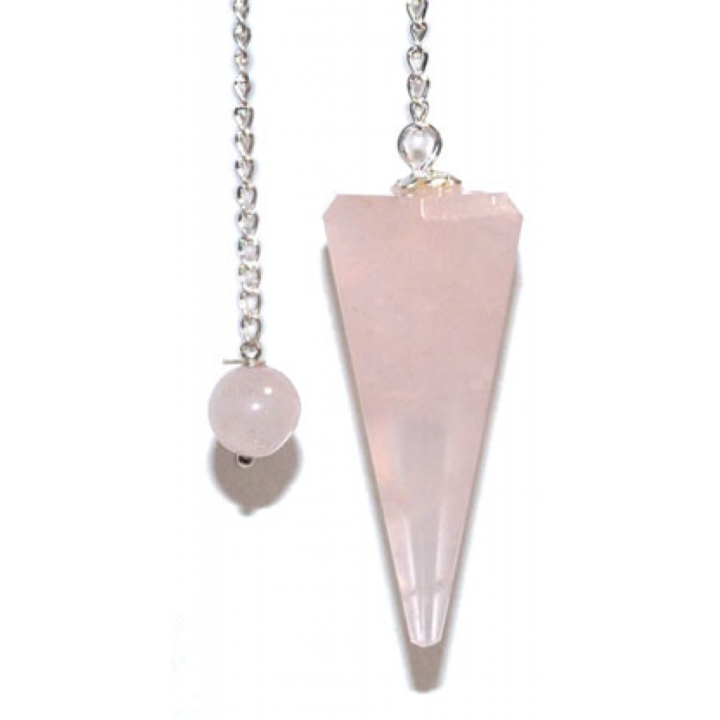 6-Sided Rose Quartz Pendulum - Harness Love Energy