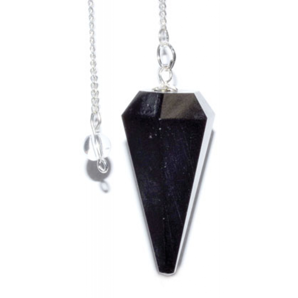 6-Sided Black Tourmaline Pendulum