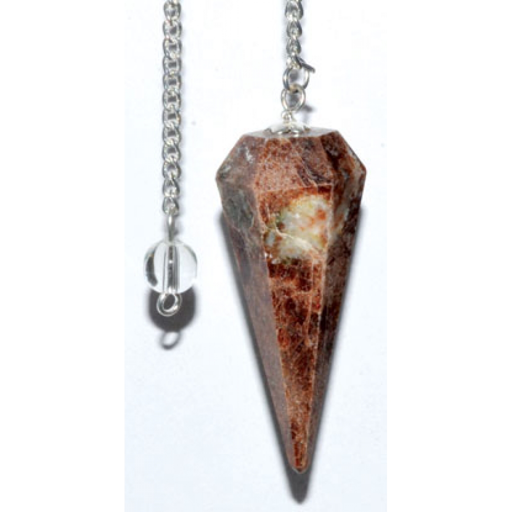 6-Sided Garnet Pendulum