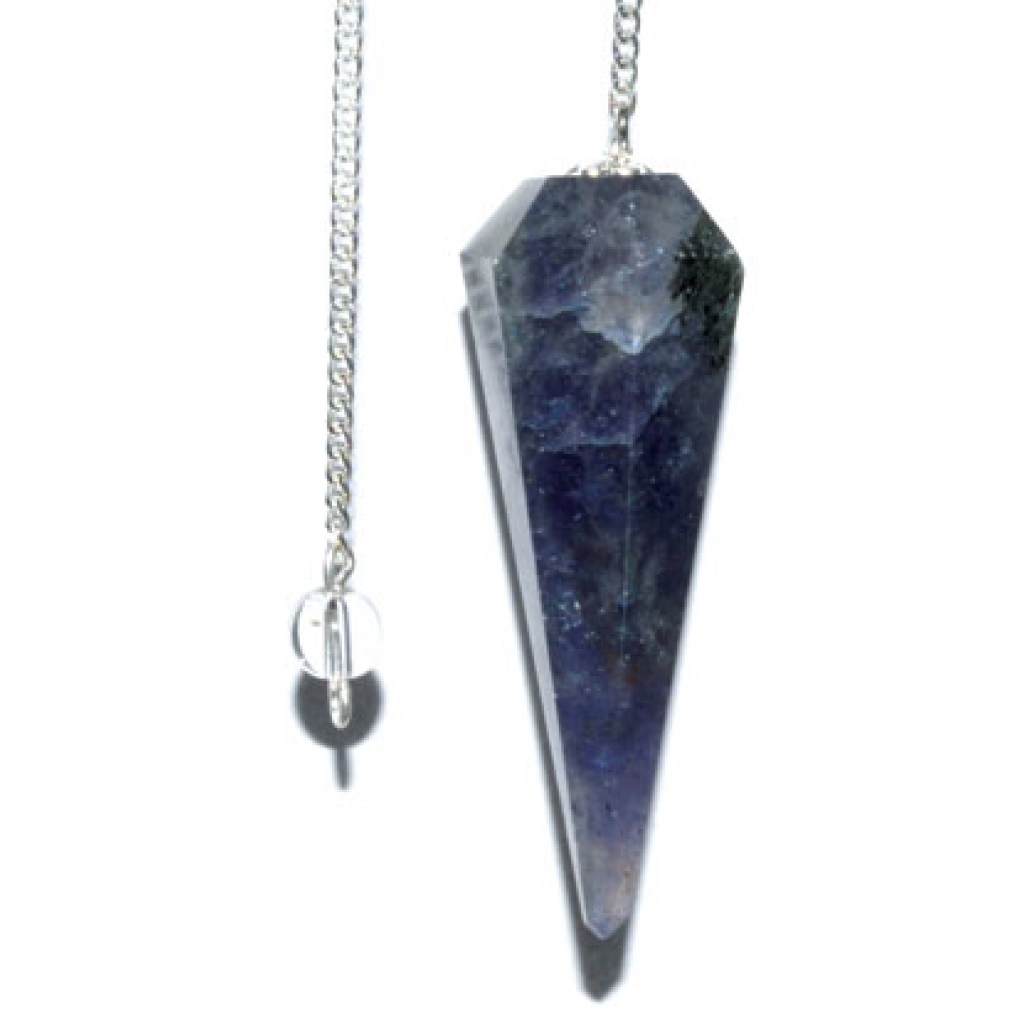 6-Sided Iolite Pendulum