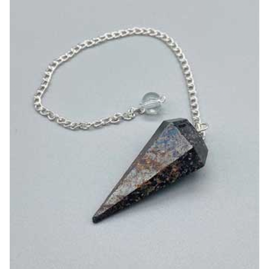 6-Sided Hematite Pendulum for Dowsing and Healing