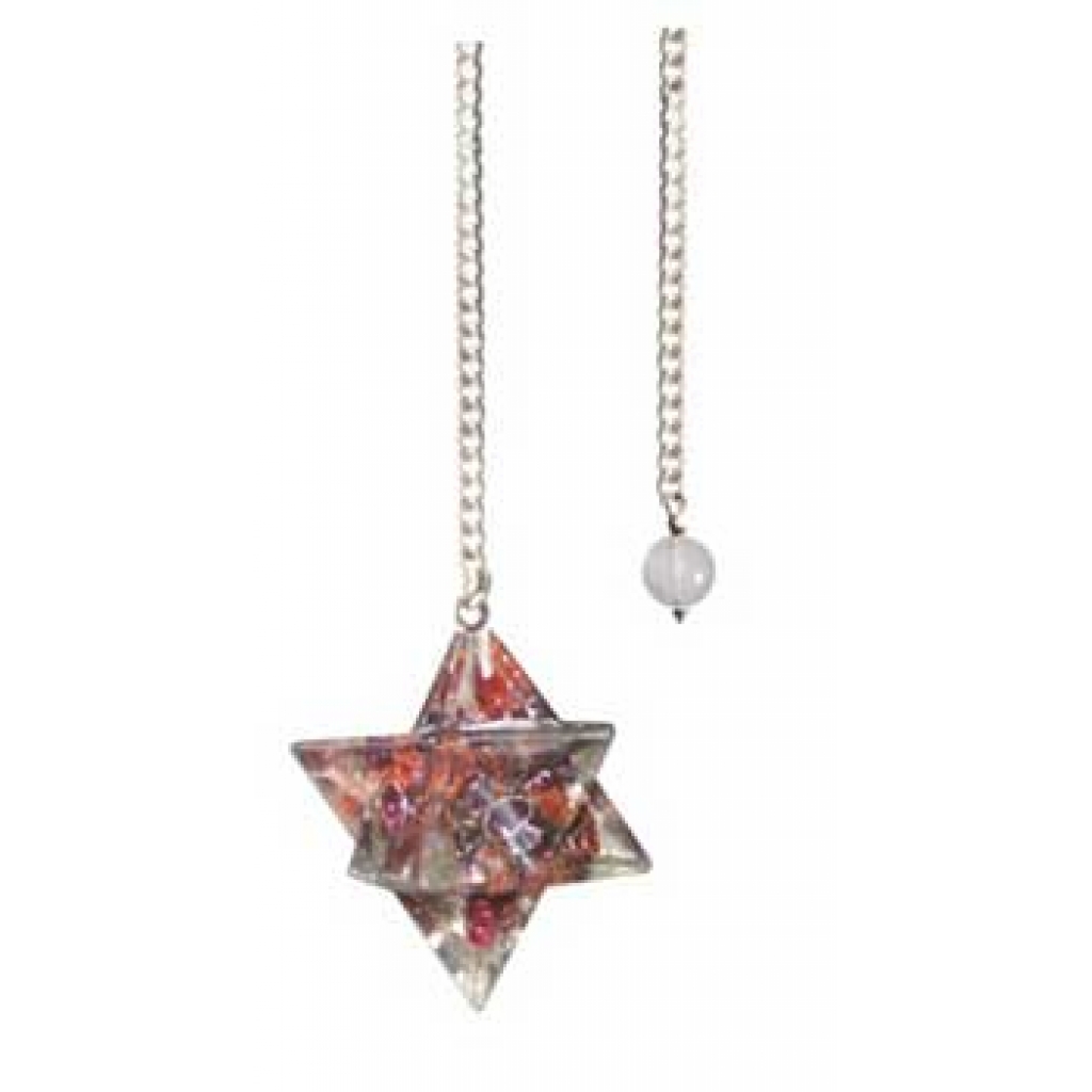 Merkaba Garnet Orgone Pendulum - Energy Clearing Tool