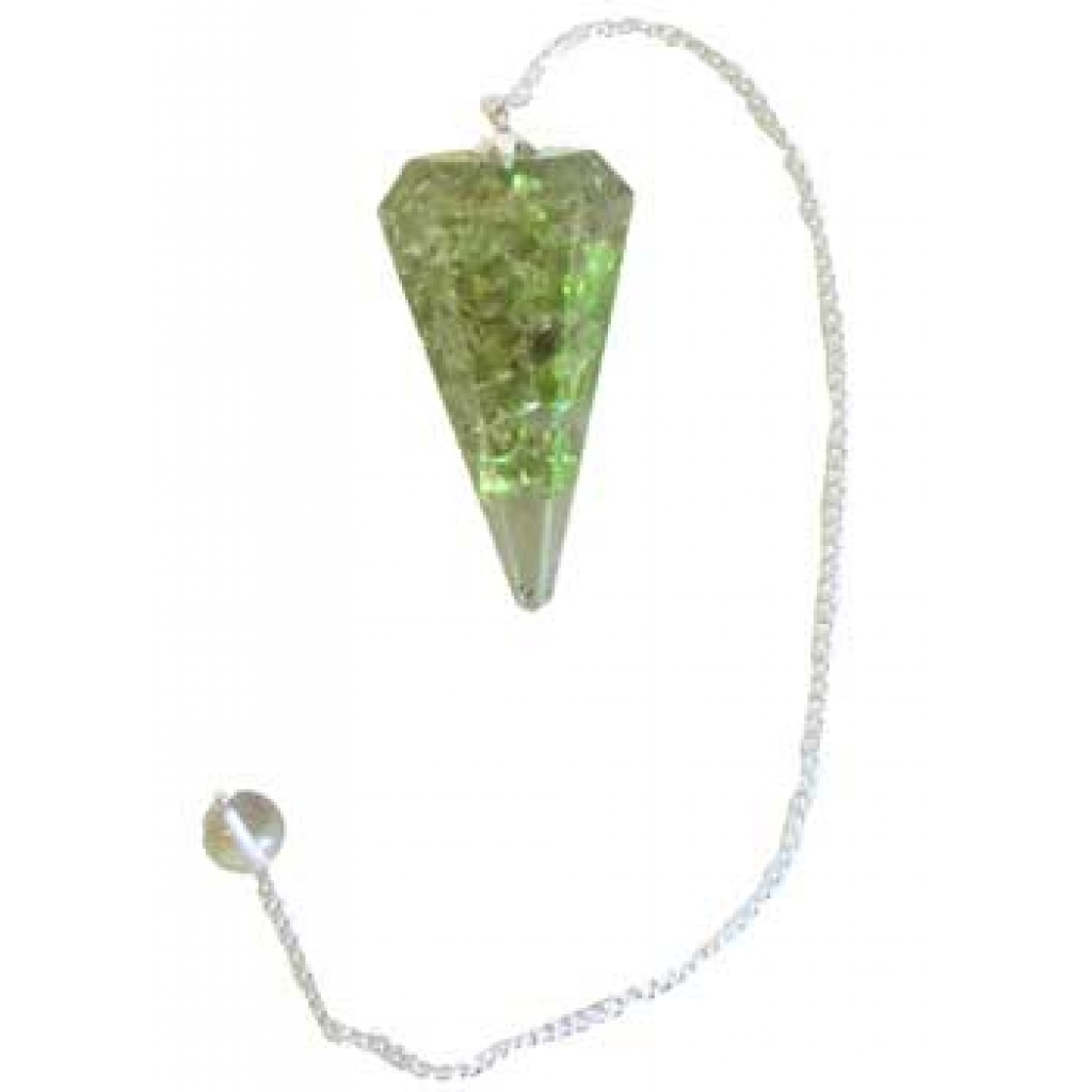 Peridot Orgone Pendulum - Healing and Clarity