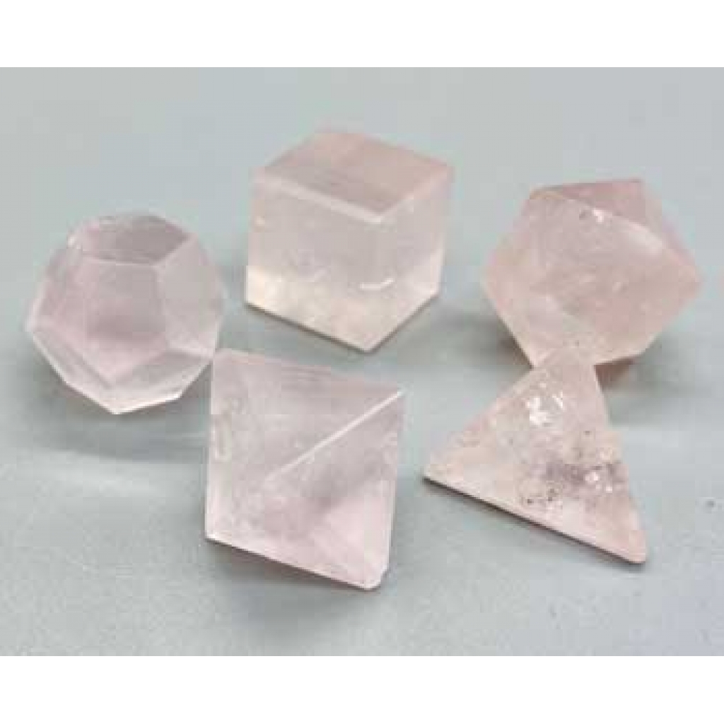 Rose Quartz Platonic Solids - Divine Connection