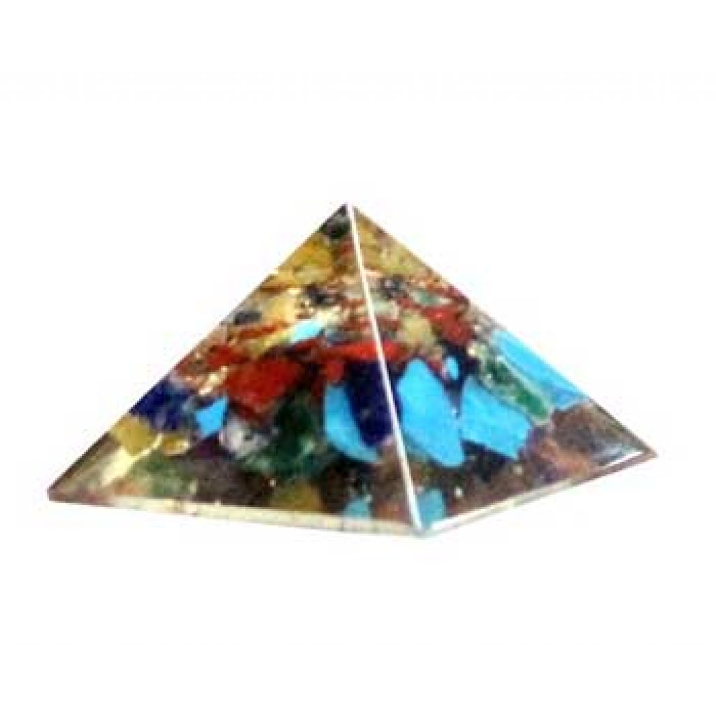 25-30mm Orgone Mixed Stone Pyramid - Energy Regulation