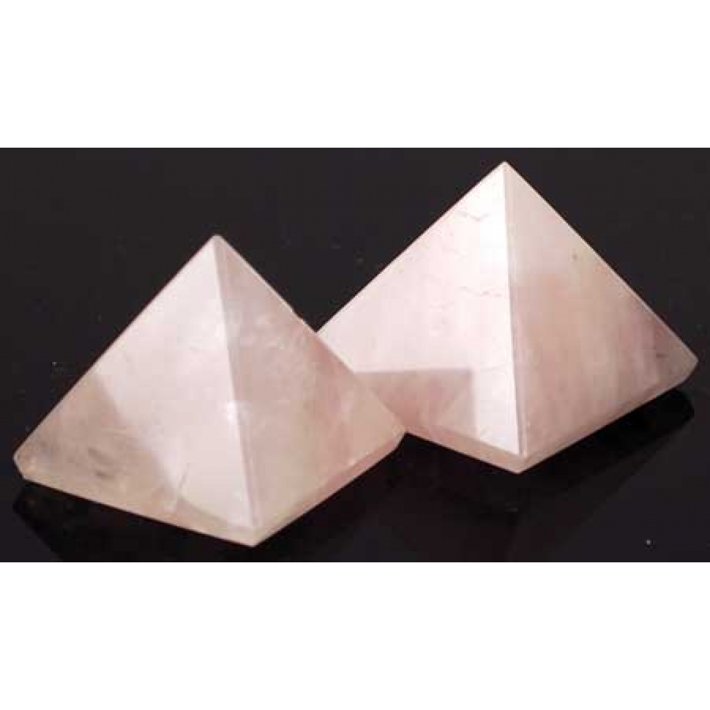 25-30mm Rose Quartz Pyramid - Crystal Energy