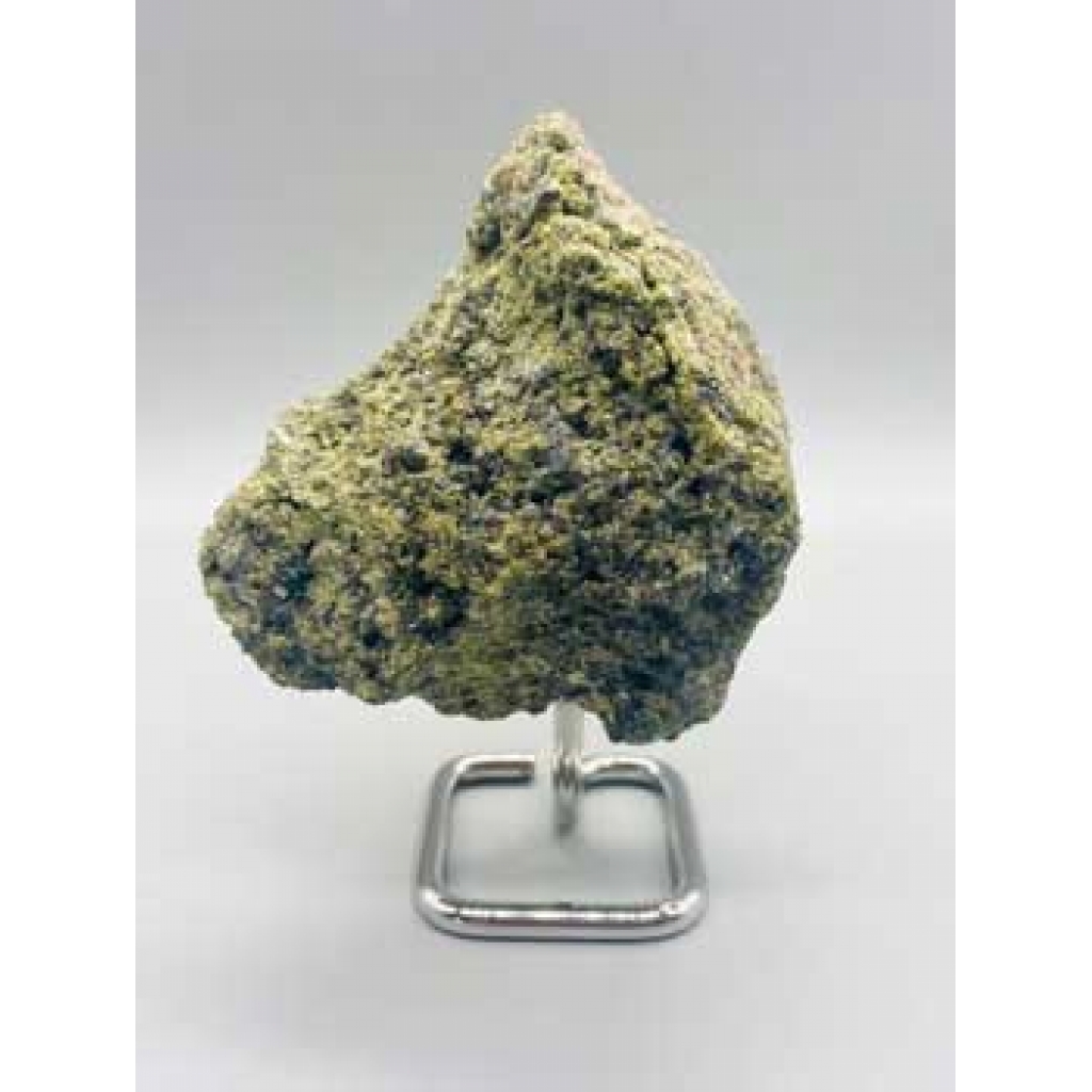 Natural Epidote on Metal Stand