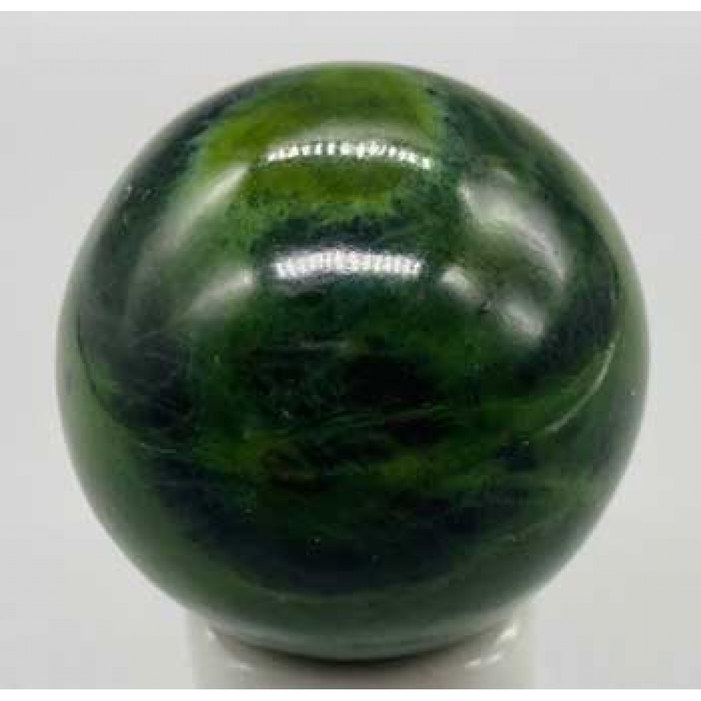 40mm Serpentine Green Sphere for Meditation and Healing