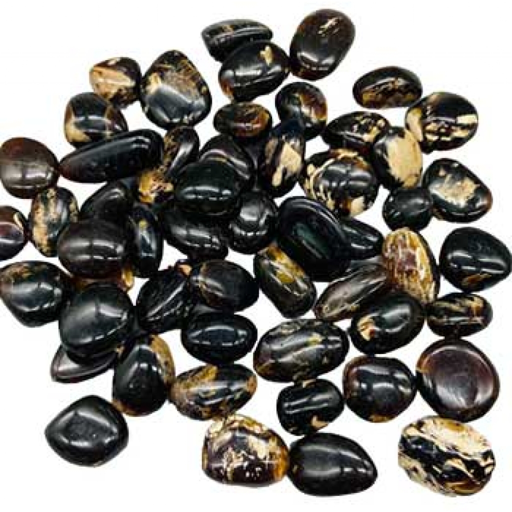 1 lb Zebra Tumbled Amber - Unique Emotional Balancer