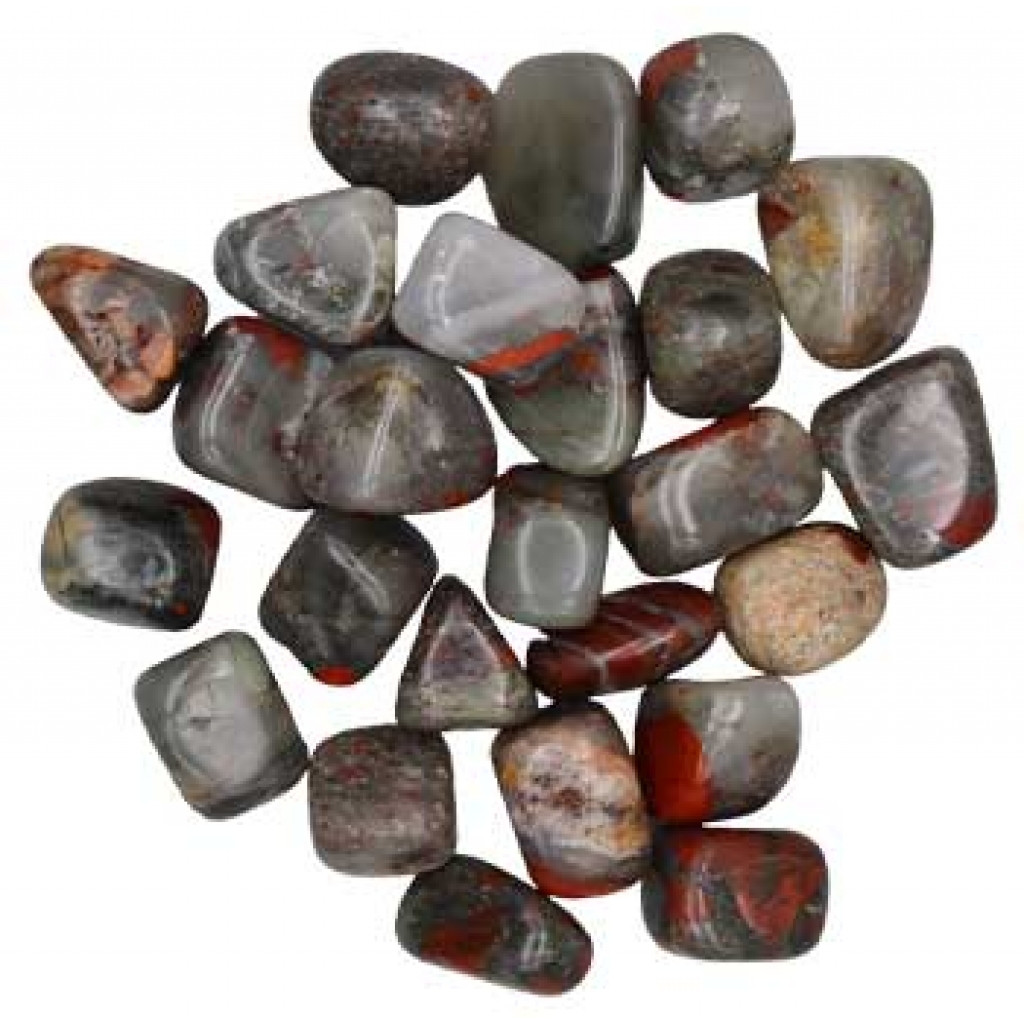 1 lb African Bloodstone Tumbled Stones for Grounding