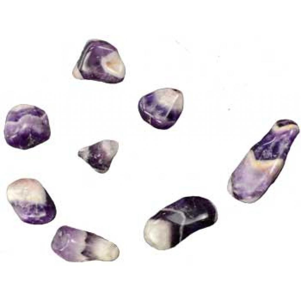 1 lb Chevron Amethyst Tumbled Stones for Healing