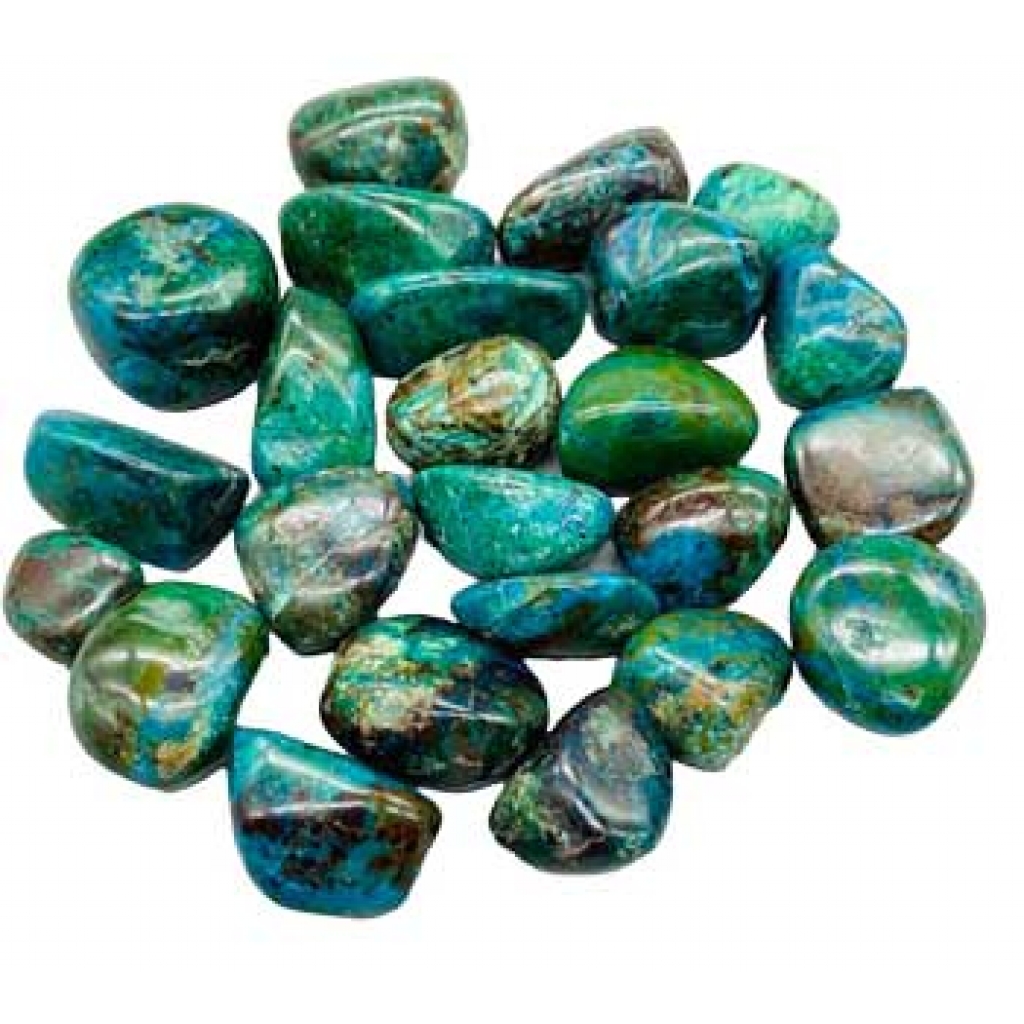 1 lb Chrysocolla Tumbled Stones - Embrace Peace