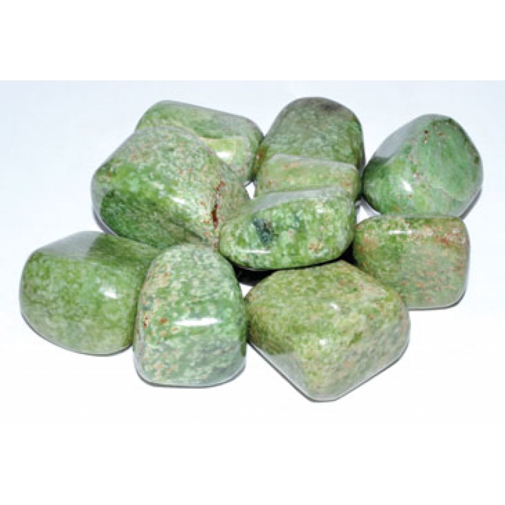 1 lb Grossularite (Green Garnet) Tumbled Stones - Health and Recovery