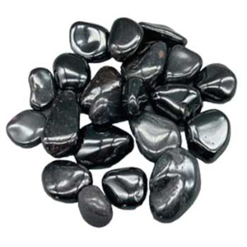 1 lb Premium Hematite Tumbled Stones for Grounding and Protection