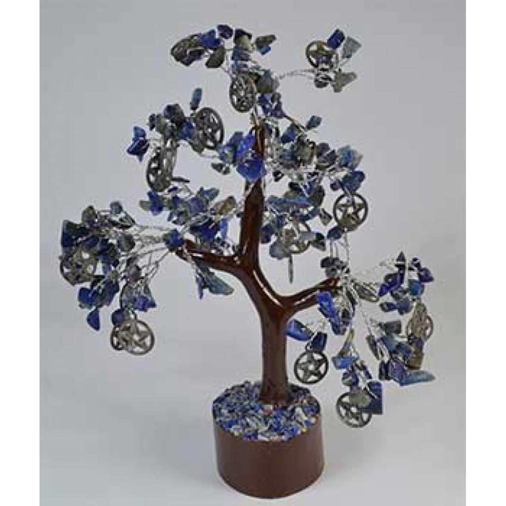 Lapis Lazuli Pentacles Gemstone Tree (300 Beads)