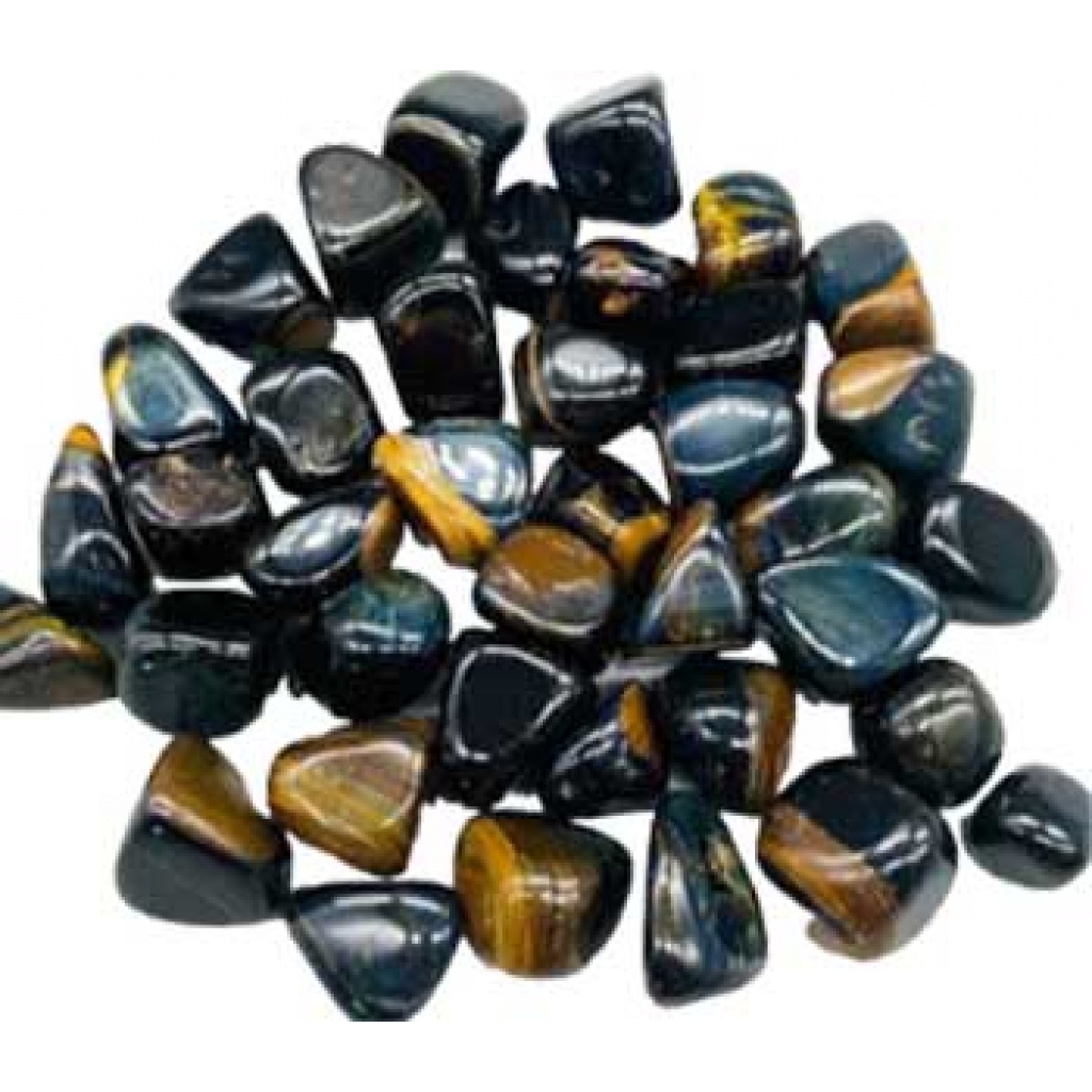 Tiger's Eye Blue Tumbled Stones - 1 lb