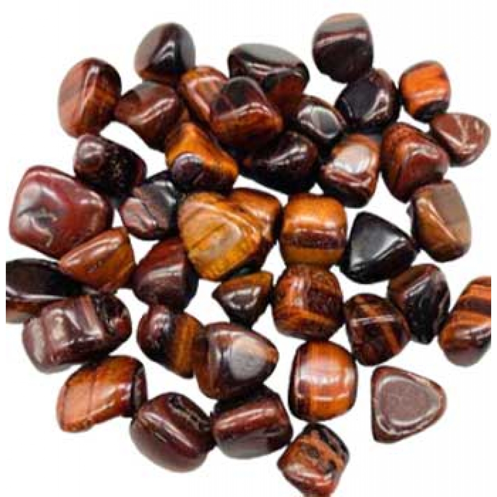 1 lb Red Tiger Eye Tumbled Stones - Motivational Energy