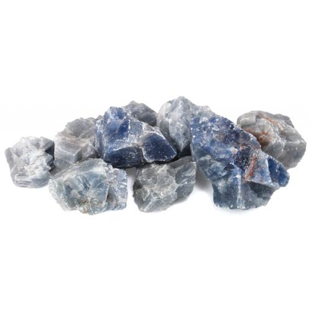 1 lb Blue Calcite Untumbled Stones - Healing Properties