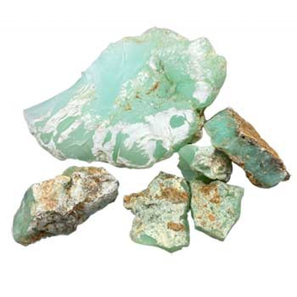 1 lb Chrysophase Green Untumbled Stones - Natural Energy