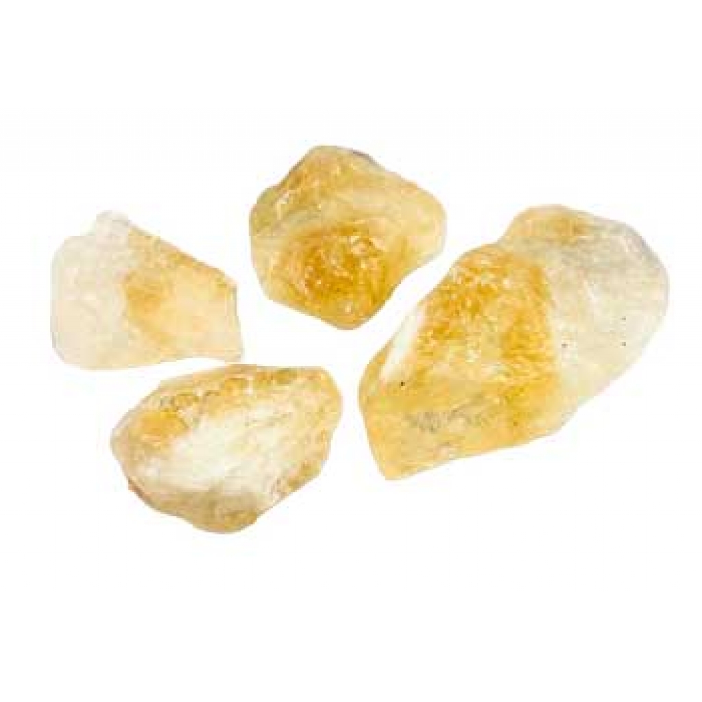 Untumbled Citrine Stones - 1 lb (3-5cm)