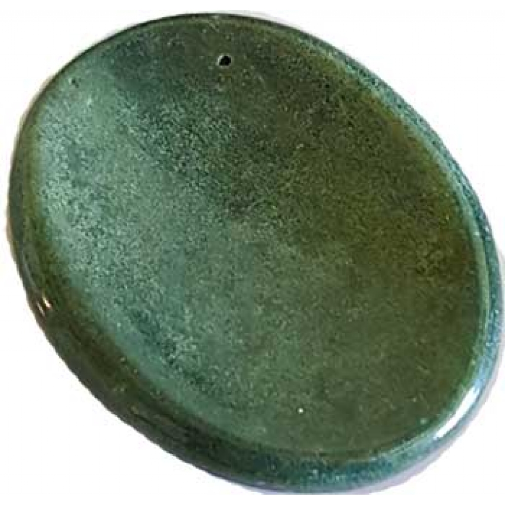 Natural Bloodstone Worry Stone - Grounding and Healing