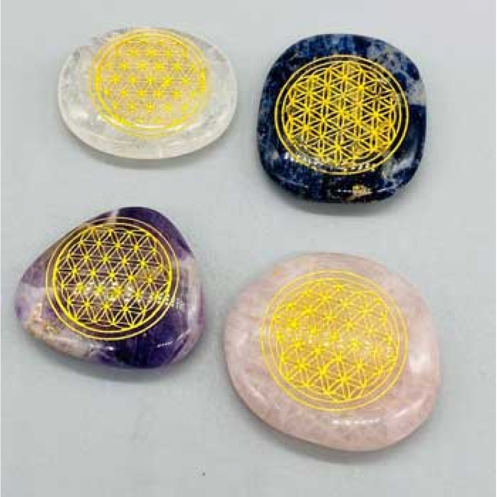 Premium Flower of Life Worry Stone