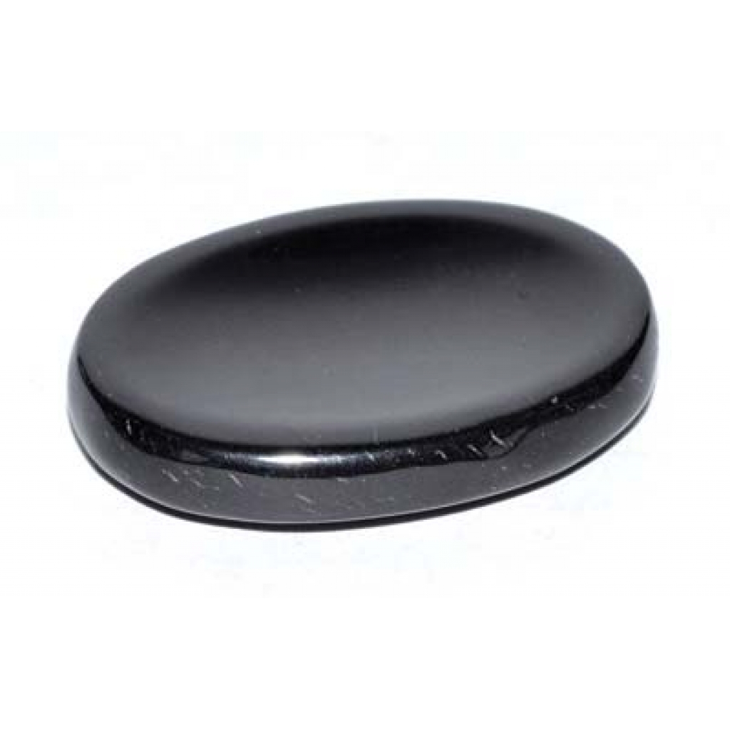 Black Onyx Worry Stone for Grounding