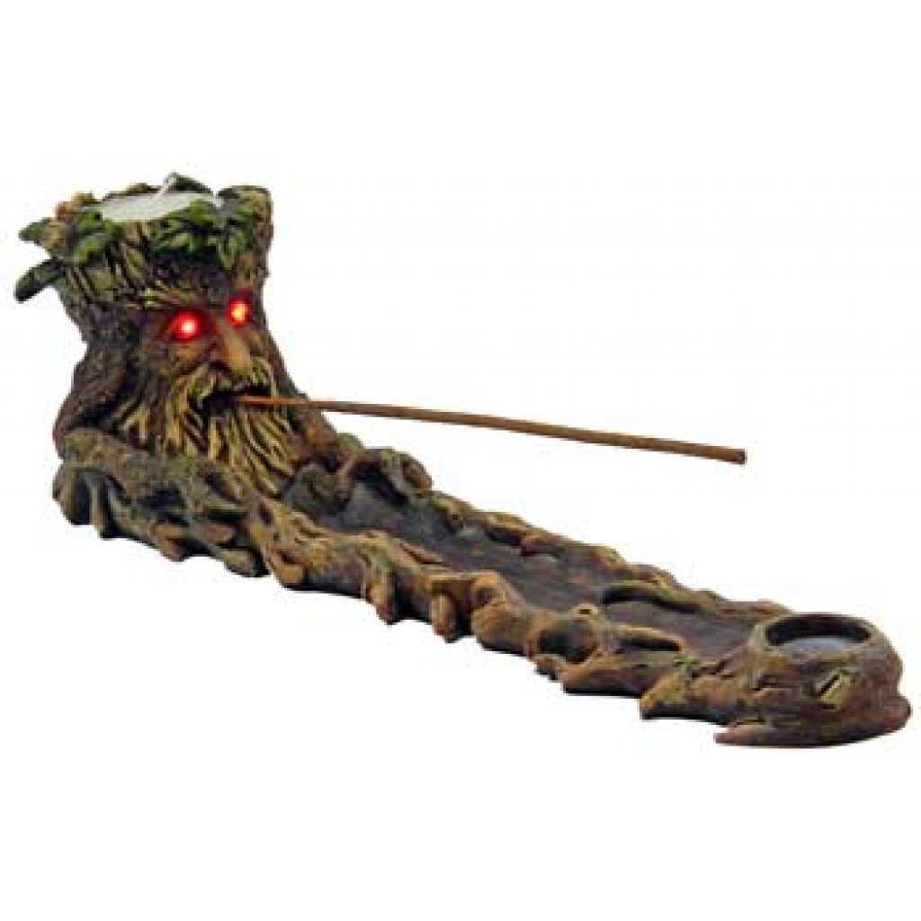 Greenman Ash Catcher with LED Eyes - Unique Incense Burner