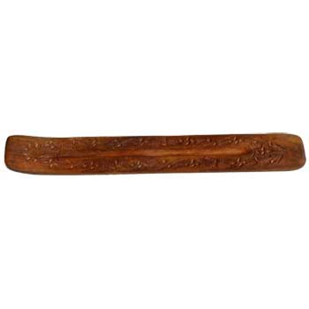 Wooden Ash Catcher for Incense Sticks with Grooved Center