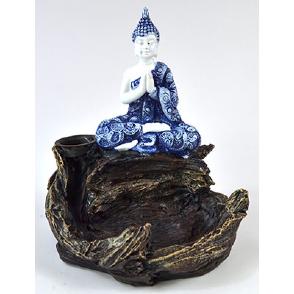 Blue Buddha Backflow Incense Burner (4 1/16