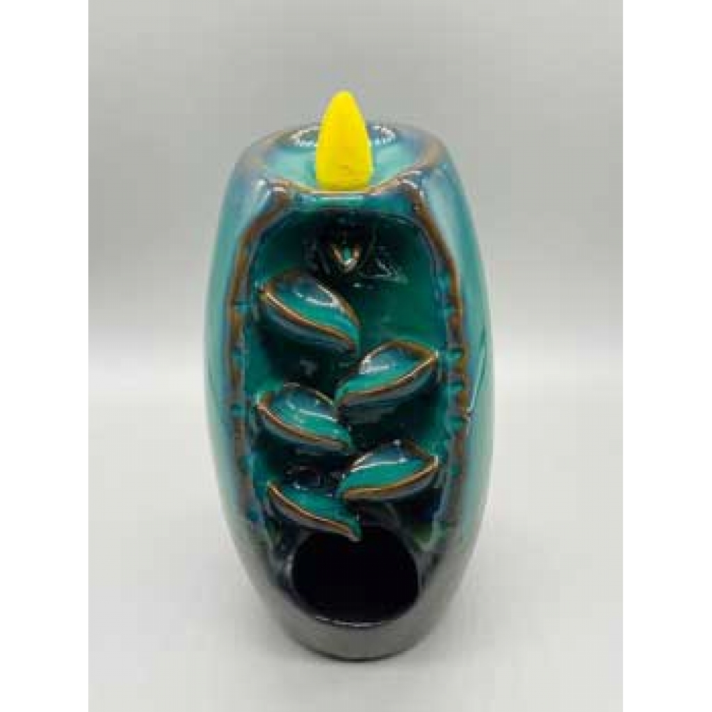 Blue Ceramic Backflow Incense Burner - A Touch of Magic in Your Home