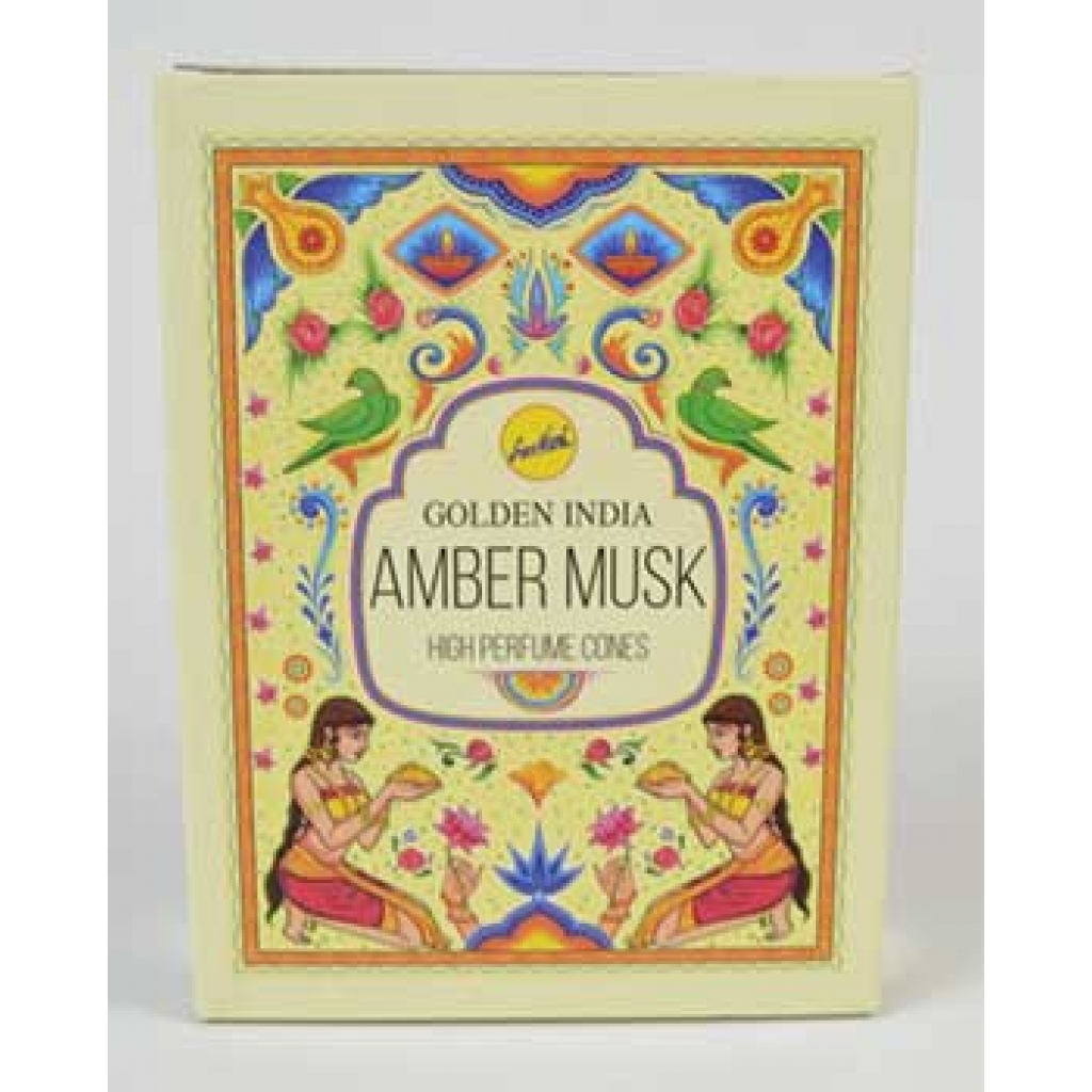 10 Amber Musk Backflow Incense Cones