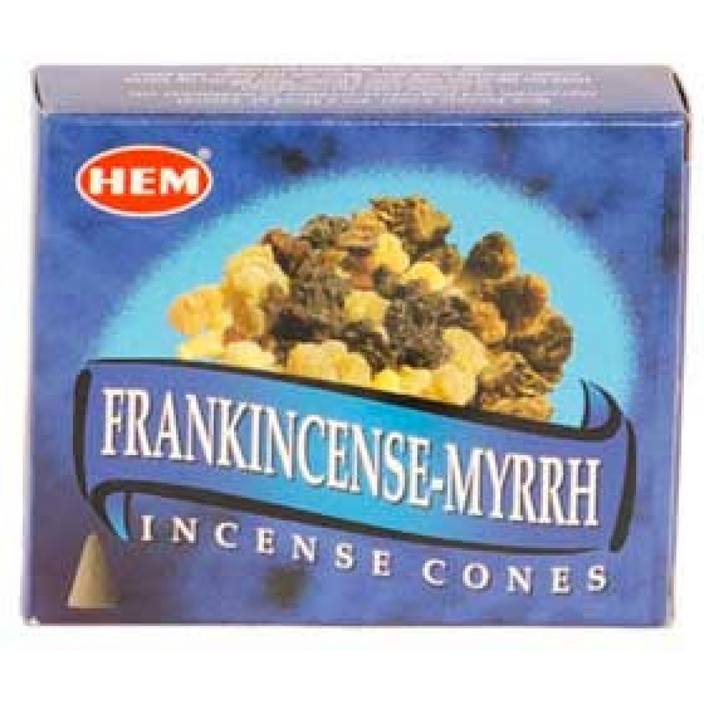 HEM Frankincense & Myrrh Cone - 10 Pack