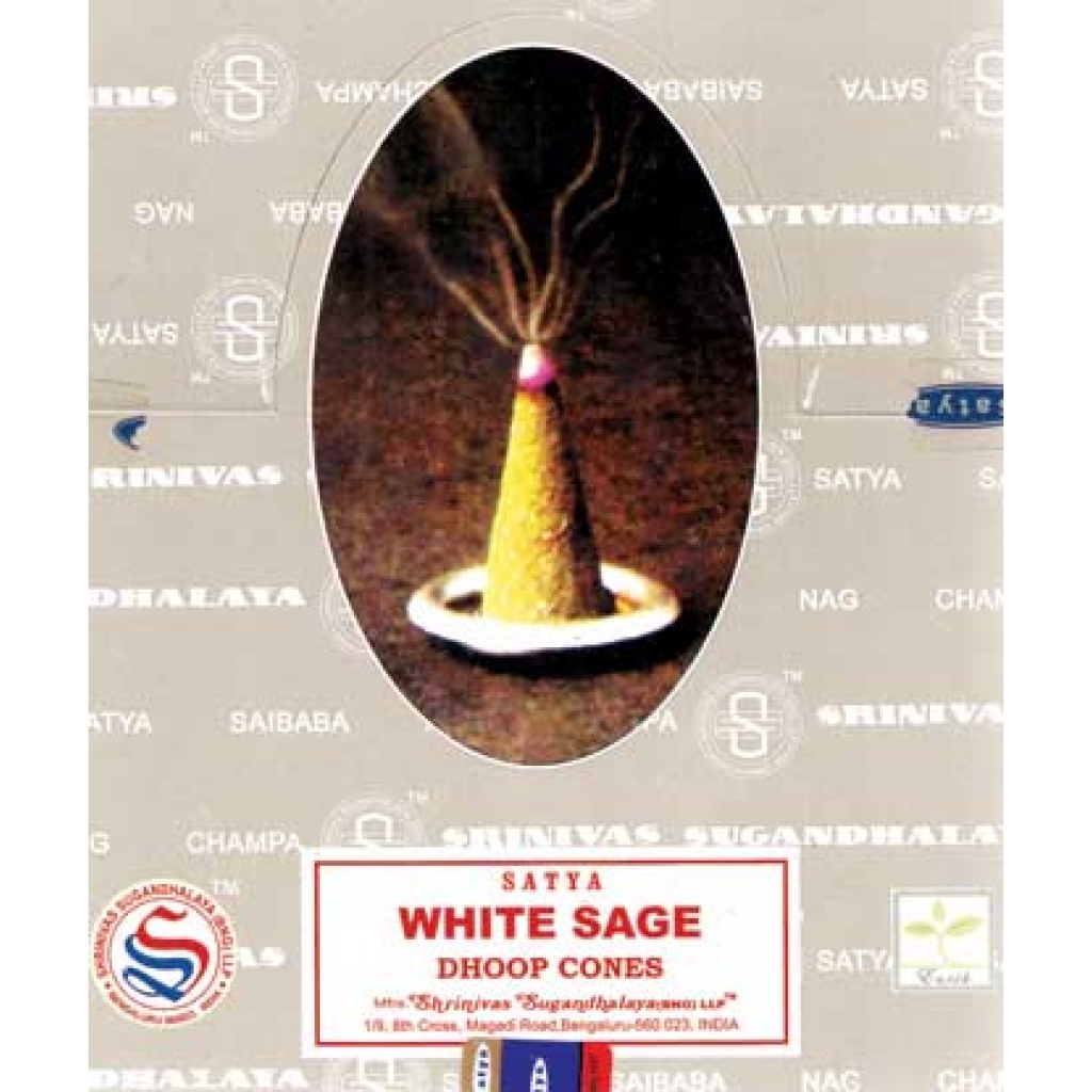 White Sage Dhoop Cones - Satya (12 Pack)