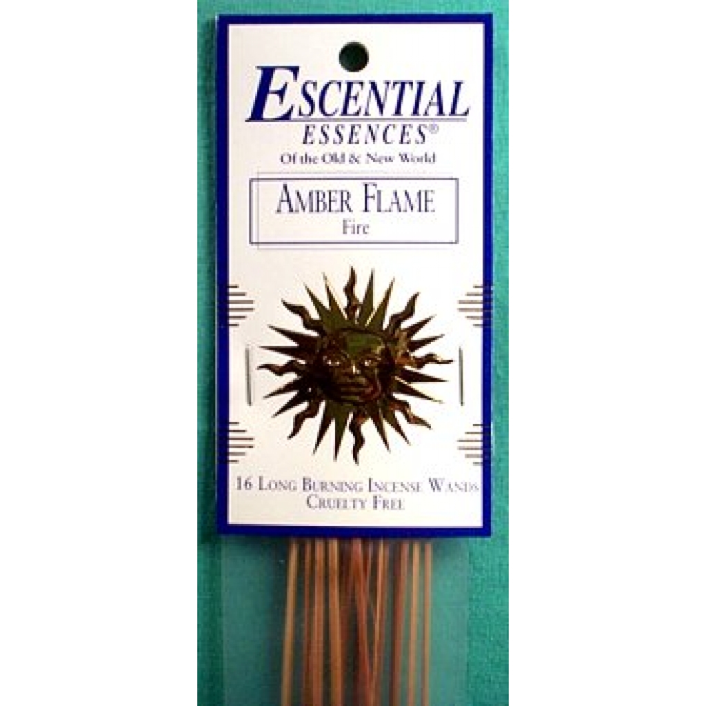 Amber Flame Essential Essences Incense Sticks - 16 Pack