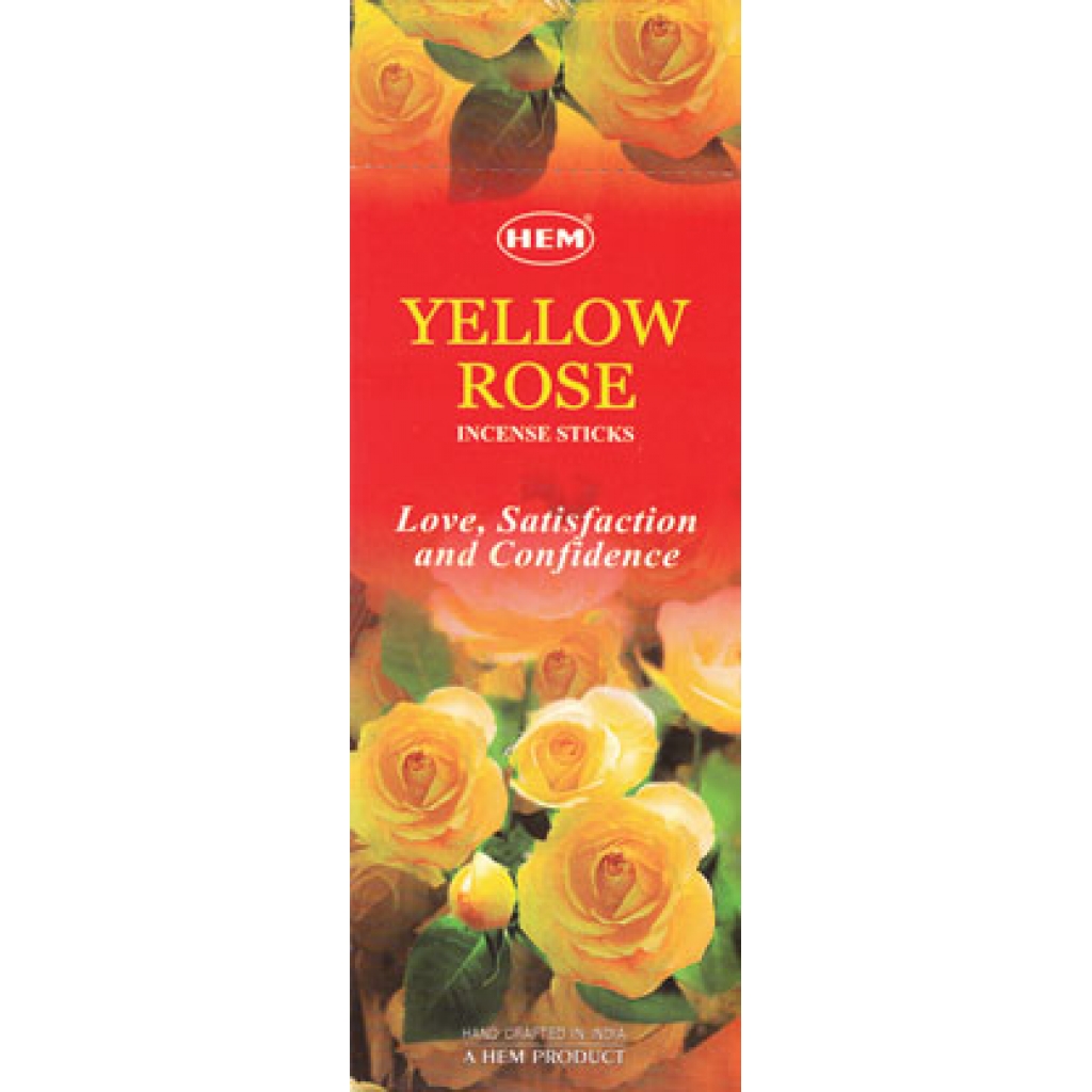 20-Pack Yellow Rose HEM Incense Sticks