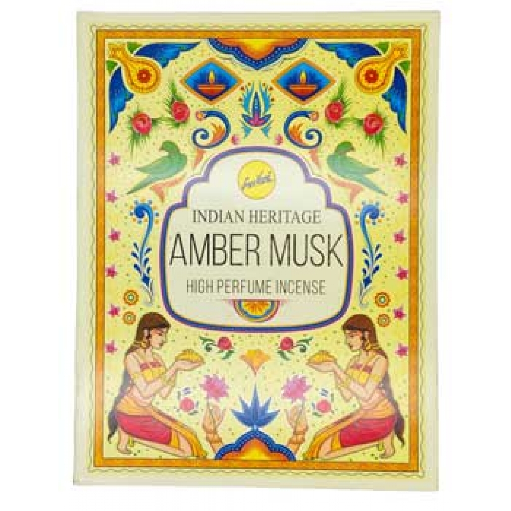 15 gm Indian Heritage Amber Musk Incense Sticks