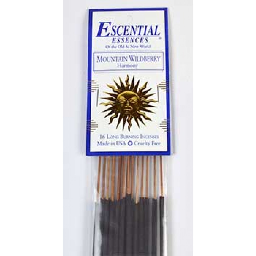 Mountain Wildberry Essential Essences Incense Sticks - 16 Pack