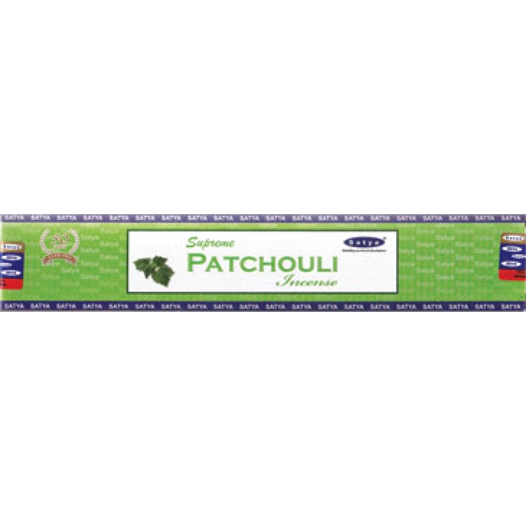 Satya Patchouli Incense Sticks - Earthy Aroma for Healing and Grounding