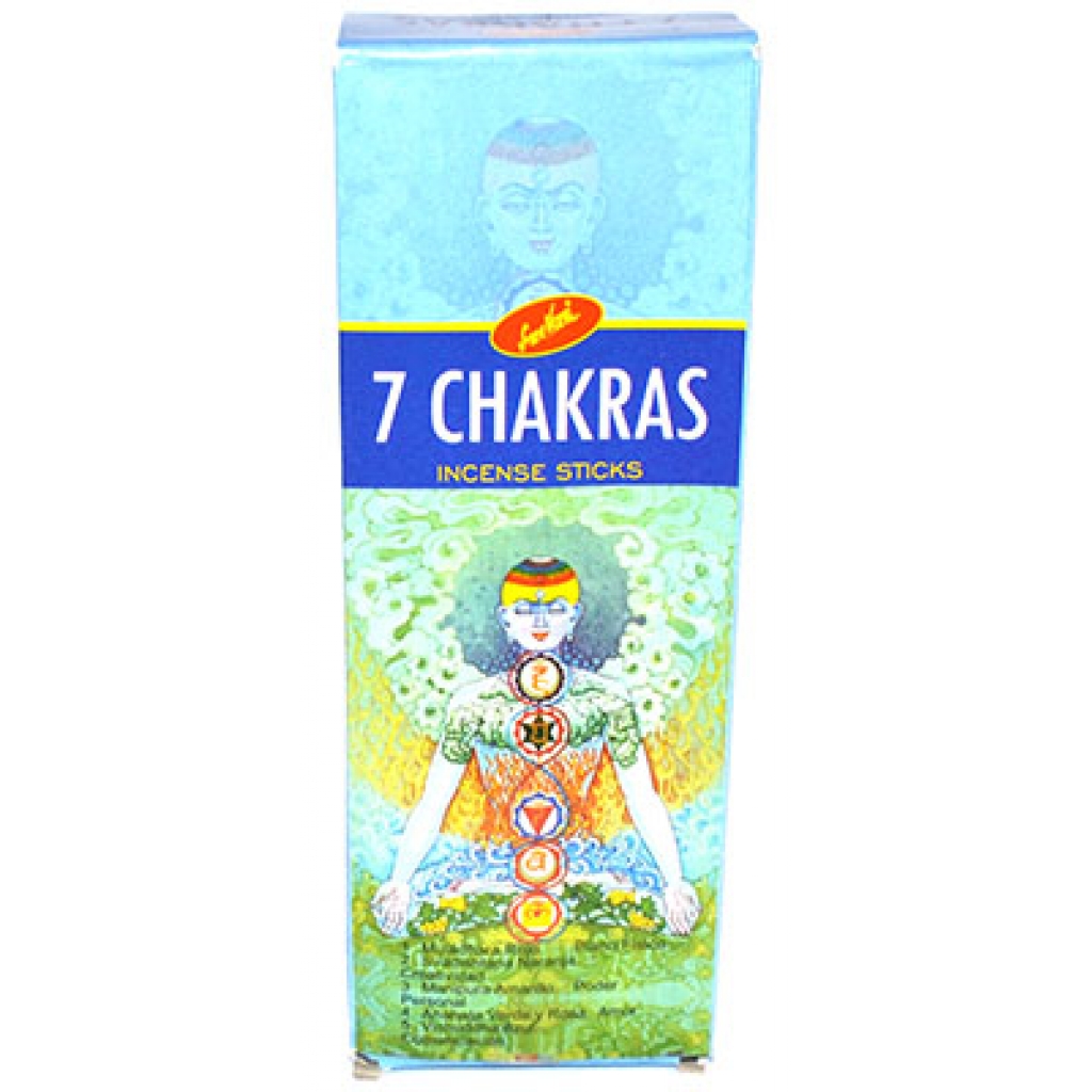 Premium Hand-Rolled 7 Chakra Incense Sticks - Box of 6