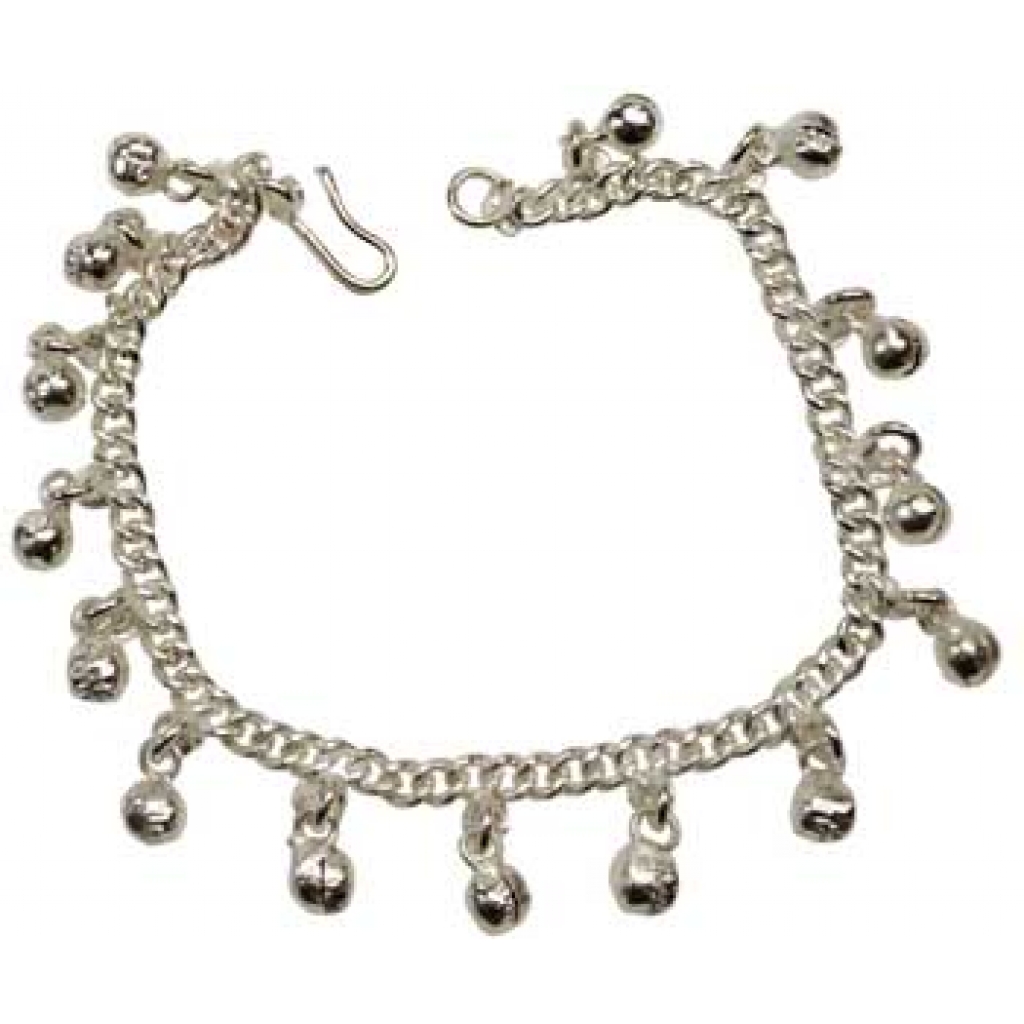 Silvertone Anklet with Bells - Musical Accessory